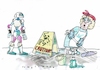Cartoon: Warnung (small) by Jan Tomaschoff tagged humanoide,roboter,modernisierung,digitalisiserung