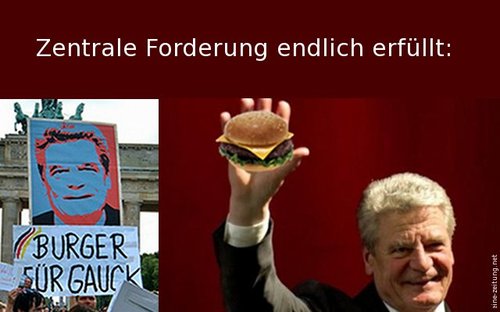 Cartoon: Burger für Gauck! (medium) by Eine Zeitung tagged gauck