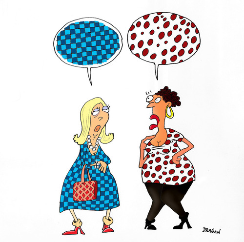 Cartoon: conversation (medium) by draganm tagged woman,conversation,fashion