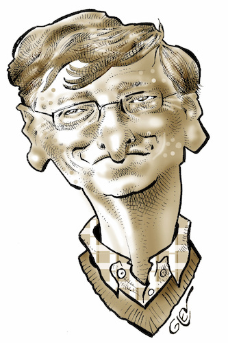 Cartoon: Bill Gates (medium) by Damien Glez tagged bill,gates,microsoft,bill,gates,microsoft