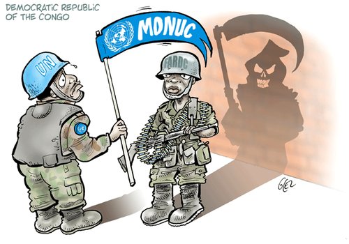 Cartoon: Democratic Republic of Congo (medium) by Damien Glez tagged congo,munoc,africa