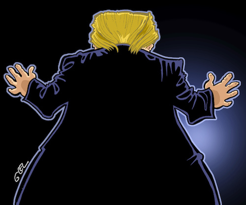 Cartoon: Donald Trump (medium) by Damien Glez tagged donald,trump,politician,politics,united,states,america,president,donald,trump,politician,politics,united,states,america,president