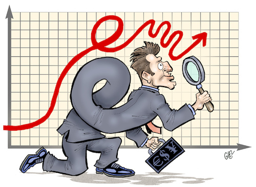 Cartoon: Economic growth (medium) by Damien Glez tagged economic,growth,finance,economic,growth,finance