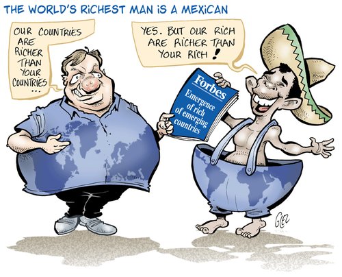 Cartoon: Forbes (medium) by Damien Glez tagged forbes,rich,mexican