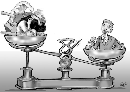 Cartoon: Inequality (medium) by Damien Glez tagged inequality,north,south,economy,poverty,inequality,north,south,economy,poverty