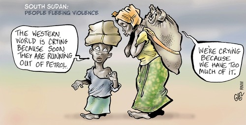 Cartoon: South Sudan (medium) by Damien Glez tagged sudan,violence