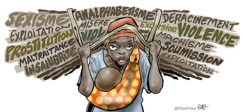 Cartoon: Women in Africa (medium) by Damien Glez tagged women,africa,sexism,abuse,rape,violence,women,africa,sexism,abuse,rape,violence