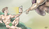 Cartoon: Adams selfie (small) by Damien Glez tagged adam,smartphone,phone,selfie,digital,internet,technology