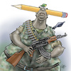 Cartoon: Cartoon and army (small) by Damien Glez tagged cartoon,army,military,coup