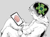 Cartoon: Digital brain (small) by Damien Glez tagged brain,digital,internet,smartphone,computer