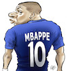 Cartoon: Kylian Mbappe (small) by Damien Glez tagged kylian,mbappe,football,france,world,champion