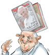 Cartoon: Pope Francis (small) by Damien Glez tagged pope,francis,vatican,francois