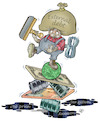 Cartoon: Recession (small) by Damien Glez tagged economy,political,debt,budget,money,taxes,recession