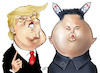 Cartoon: Trump and Jong-un (small) by Damien Glez tagged kim,jong,un,north,korea,trump,donald,america,united,states