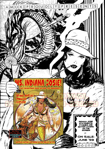 Cartoon: Meet Ms. Indiana Josie! (medium) by FeliXfromAC tagged felix,alias,reinhard,horst,design,line,aachen,illustration,illustraor,pinup,pin,up,idiana,josie,retro,erotic,sexy,comix,comic,zeichner,comiczeichner,comics