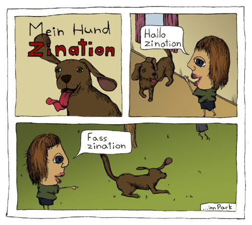 Cartoon: Mein Hund Zination (medium) by Magnoli tagged hund,hallo