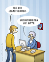 Cartoon: Frl. Gerda - Legastheniker (small) by volkertoons tagged sprechstundenhilfe,legasthenie,legastheniker,cartoon,volkertoons