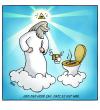 Cartoon: Genesis (small) by volkertoons tagged volkertoons cartoon humor god gott genesis bible bibel creation schöpfung klo toilette wc