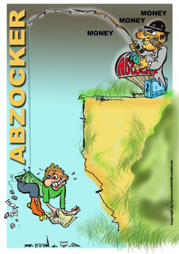 Cartoon: ABZOCKE (medium) by cartoonist_egon tagged humor,caricatur,cartoon