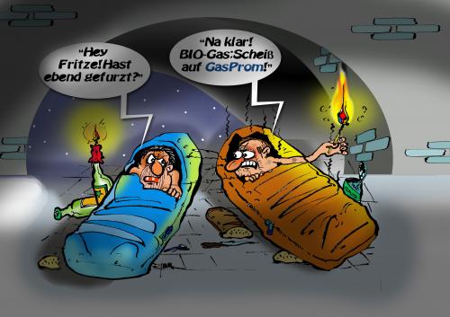 Cartoon: Alles BIO oder was? (medium) by cartoonist_egon tagged gasprom,politik,soziales