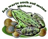 Cartoon: Auf Mücken warten... (small) by cartoonist_egon tagged frog frosch kröte money moneten pinke
