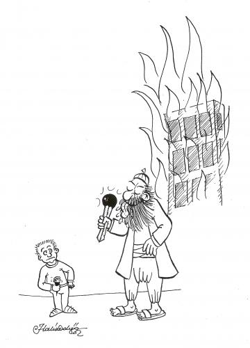 Cartoon: conflict ice fire (medium) by halisdokgoz tagged conflict,ice,fire