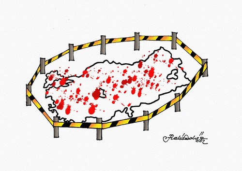 Cartoon: istanbul attack terror (medium) by halisdokgoz tagged istanbul,attack,terror