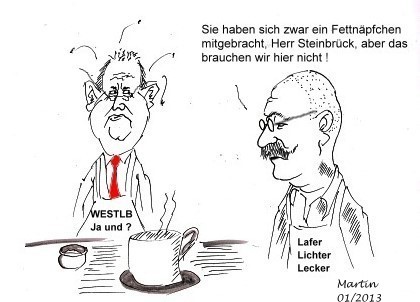 Cartoon: Fettnapf (medium) by quadenulle tagged cartoon
