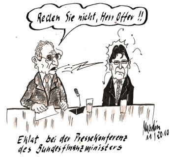 Cartoon: Gereizter Schäuble (medium) by quadenulle tagged cartoon