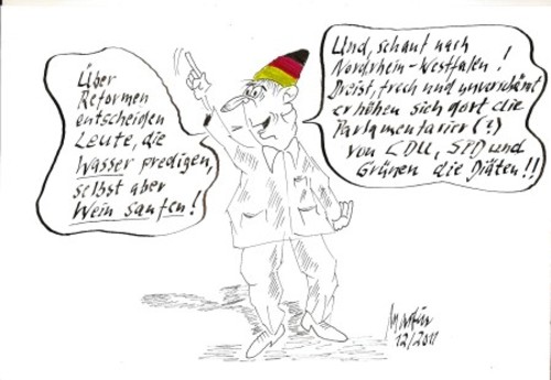 Cartoon: Reformen und Diäten (medium) by quadenulle tagged cartoon