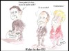 Cartoon: Eklat in der EU (small) by quadenulle tagged politik,england,abstauber,merkel,hollande,eu