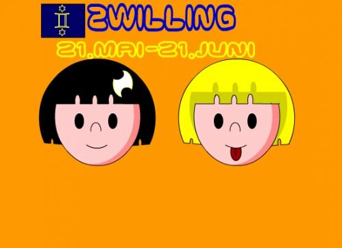 Cartoon: Zwilling (medium) by Tricomix tagged sternzeichen,geburtstag,zwilling,himmel,sonne,mond