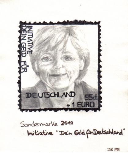 Cartoon: Dein Geld für Deutschland (medium) by dorthe tagged merkel