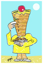 Cartoon: Döner Kebap (small) by Hayati tagged döner,kebap,fastfood,sonne,rasur,rasieren,tras,hayati,boyacioglu,berlin