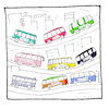 Cartoon: Für jede Neigung ein Bus (small) by Hayati tagged pink,bus,pembe,otobus,cartoon,hayati,boyacioglu