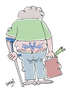 Cartoon: Frau Schulz (small) by Hayati tagged frau,schulz,arschgeweih,tattoo,konsum,alter,mode,moda,lifestyl,schönheitswahn,popo,dövme,hayati,boyacioglu