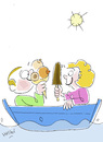Cartoon: Love on Summer... (small) by Hayati tagged liebe,love,dondurma,eis,ask,sandal,deniz,meer,hayati,boyacioglu