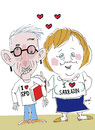 Cartoon: Love Story (small) by Hayati tagged angela,liebt,thilo,merkel,sarazin,spd,cdu,hayati,boyacioglu