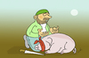 Cartoon: Opferfest (small) by Hayati tagged opferfest,schwein,schaaf,h1n1,opfer,kurban,bayram,kasap,vejetaryen,victim,incorrect,festival,swine,flu,pig,religion,humor
