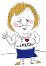 Cartoon: Wo die Liebe hinfällt... II (small) by Hayati tagged angela,merkel,sarazin,cdu,spd,liebe,hayati,boyacioglu,berlin