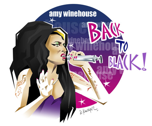 Cartoon: AMY WINEHOUSE-2 (medium) by donquichotte tagged amy