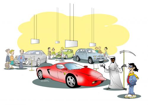 Cartoon: CARS (medium) by donquichotte tagged cars