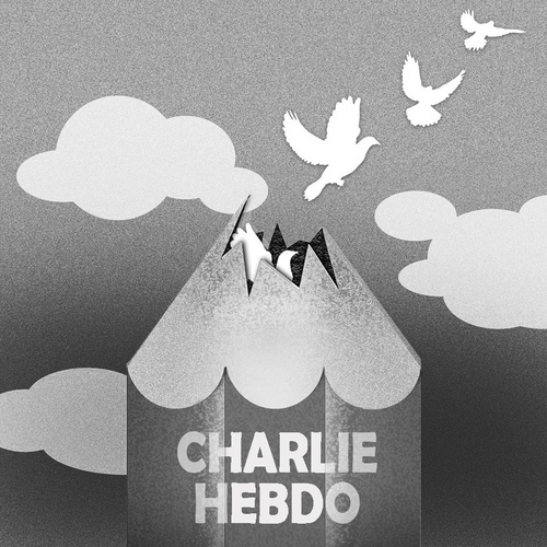 Cartoon: for CHARLIE HEBDO.. (medium) by donquichotte tagged hbd