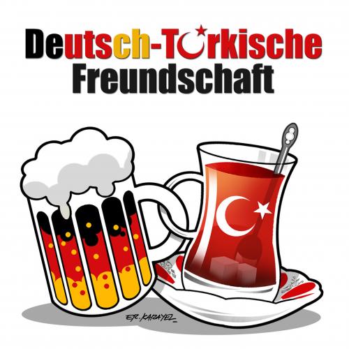 Cartoon: TURKISH-GERMAN  FRIENDSHIP (medium) by donquichotte tagged grafik1