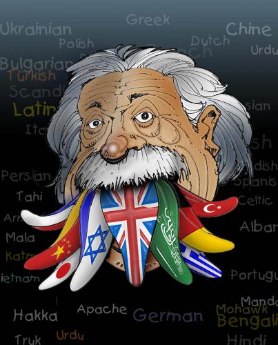Cartoon: WORLD LANGUAGES (medium) by donquichotte tagged languages