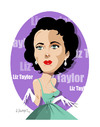 Cartoon: GOOD BYE LIZ TAYLOR (small) by donquichotte tagged liz