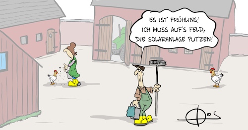 Cartoon: 20220210-Solaranlage (medium) by Marcus Gottfried tagged landwirt,bauer,feld,energiewende,landwirtschaft,landwirt,bauer,feld,energiewende,landwirtschaft