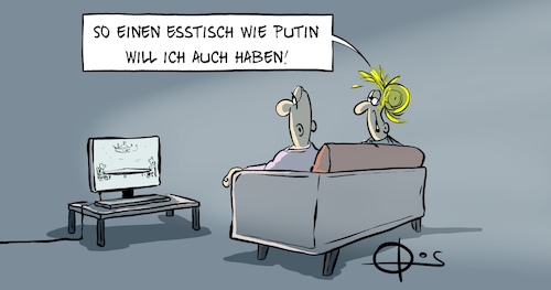 Cartoon: 20220216-Esstisch (medium) by Marcus Gottfried tagged esstisch,tisch,putin,möbel,esstisch,tisch,putin,möbel