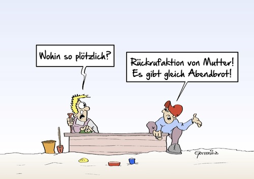 Cartoon: Rückrufaktion (medium) by Marcus Gottfried tagged volkswagen,vw,dieselgate,diesel,rückruf,auto,manipulation,ergebnis,abgas,test,sandkasten,abendessen,mutter,ruf,spiel,freude,volkswagen,vw,dieselgate,diesel,rückruf,auto,manipulation,ergebnis,abgas,test,sandkasten,abendessen,mutter,ruf,spiel,freude