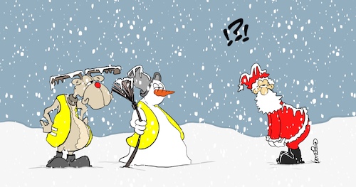 Cartoon: Weihnachtswesten (medium) by Marcus Gottfried tagged weihnachten,gelbe,westen,geldwesten,frankreich,macron,marcus,gottfried,weihnachten,gelbe,westen,geldwesten,frankreich,macron,marcus,gottfried